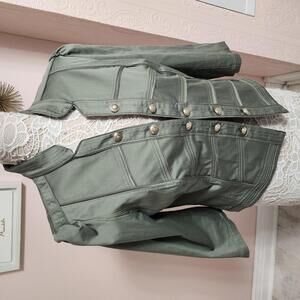 LKNW White House Black Market Olive Green Blazer Jacket 14